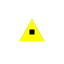 Solid triangle with a dot