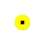Solid circle with a dot