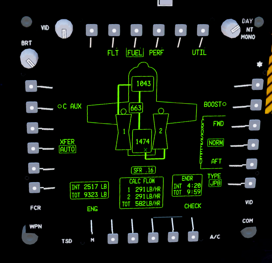 Image of Fuel page with full Internal fuel
